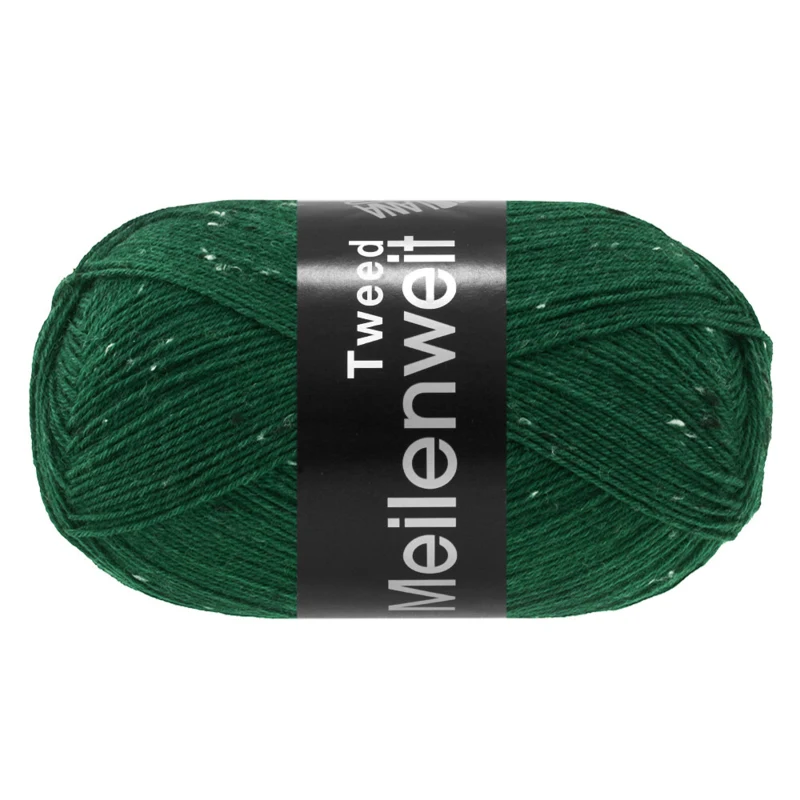 Lana Grossa Meilenweit 100 Tweed 183 Flaskegrøn