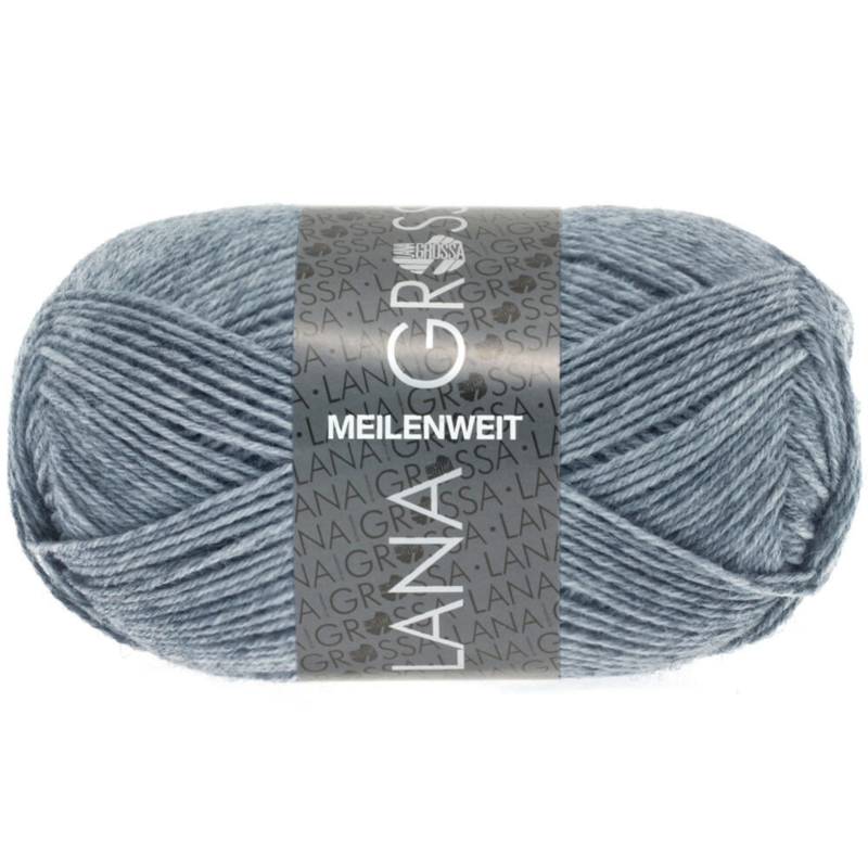 Lana Grossa Meilenweit 50 1302 Jeans/Gråmeleret