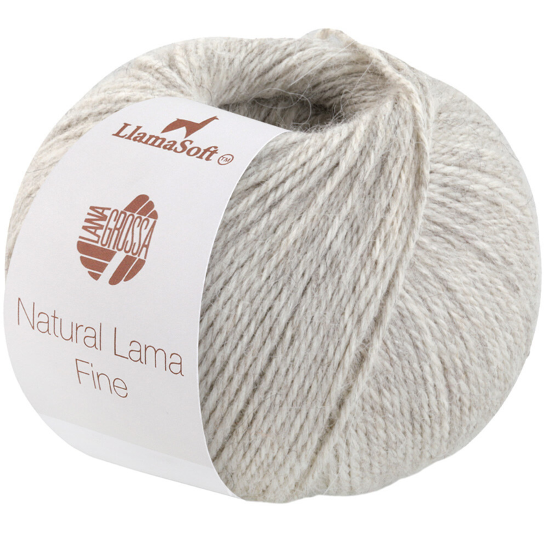 Lana Grossa Natural Lama Fine 112 Gråbeige