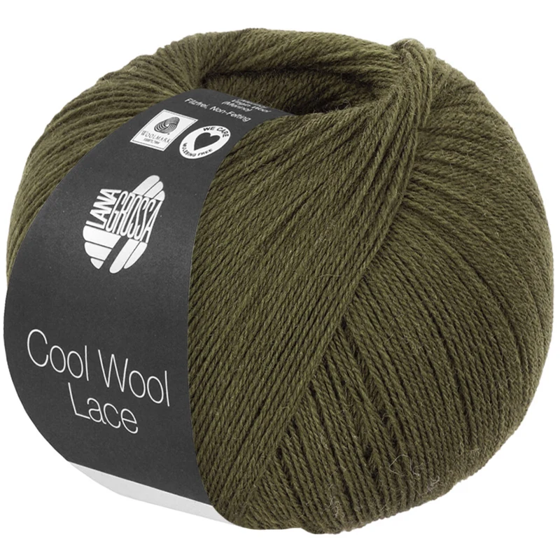 Lana Grossa Cool Wool Lace 70 Grønbrun