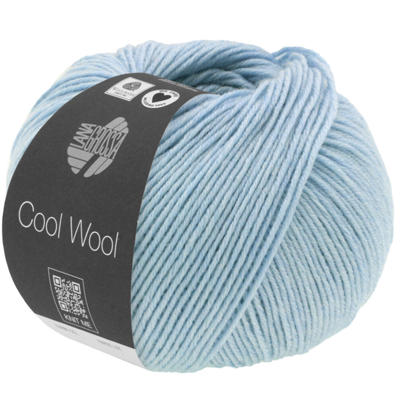 Lana Grossa Cool Wool Mélange 1420 Lyseblå meleret