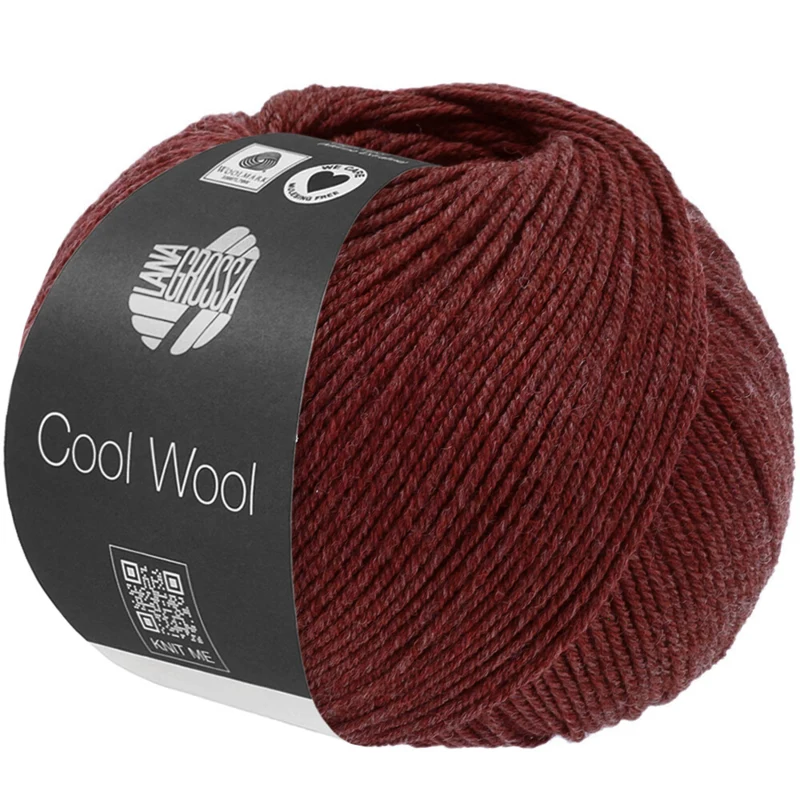 Lana Grossa Cool Wool Mélange 1500 Vinrød meleret