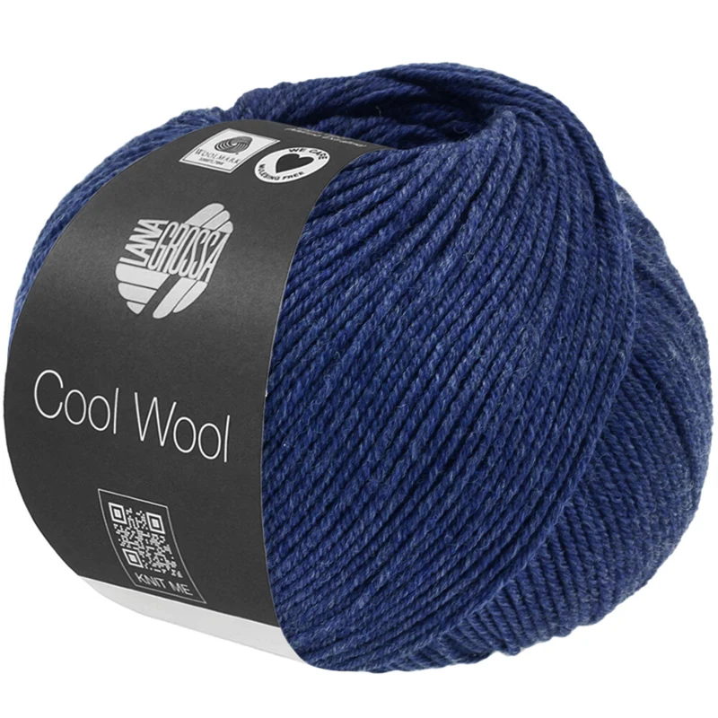 Lana Grossa Cool Wool Mélange 1504 Mørkeblå meleret