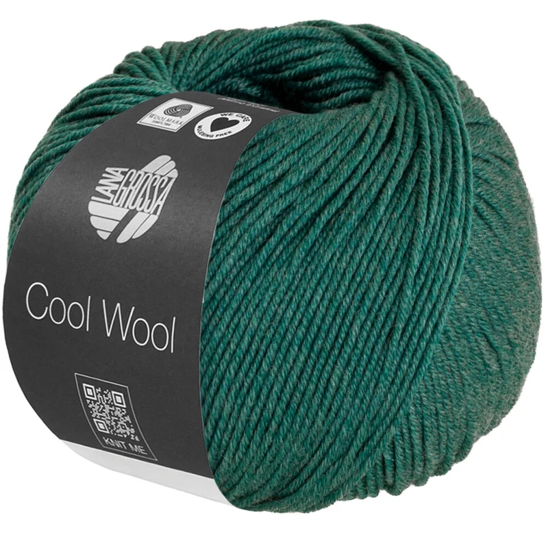 Lana Grossa Cool Wool Mélange 1505 Mørkegrøn meleret