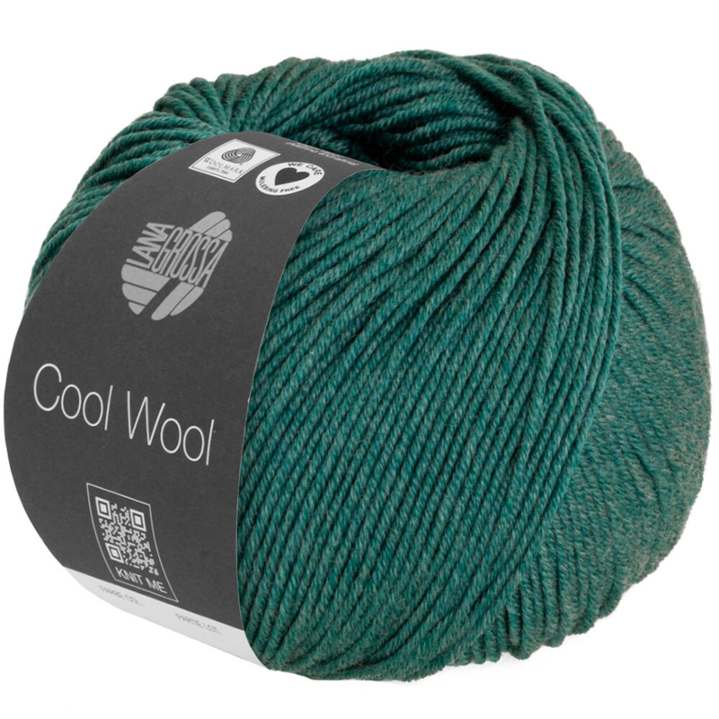 Lana Grossa Cool Wool Mélange 1425 Mørkegrøn meleret