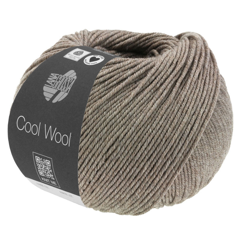 Lana Grossa Cool Wool Mélange 1421 Gråbrun meleret