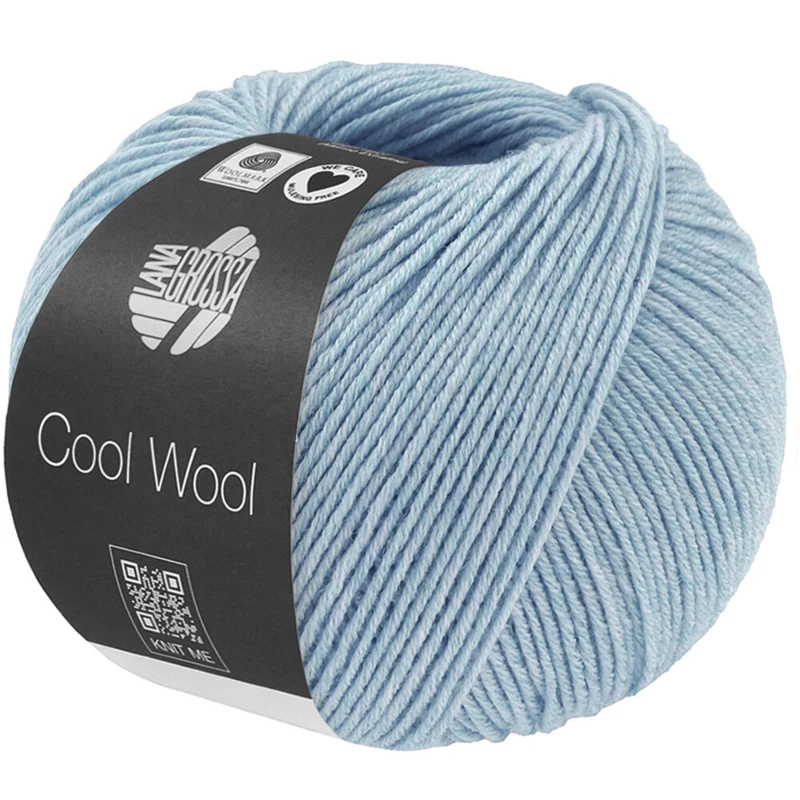 Lana Grossa Cool Wool Mélange 1502 Lyseblå meleret