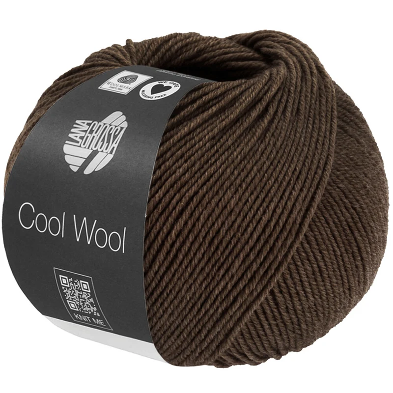 Lana Grossa Cool Wool Mélange 1509 Gråbrun meleret