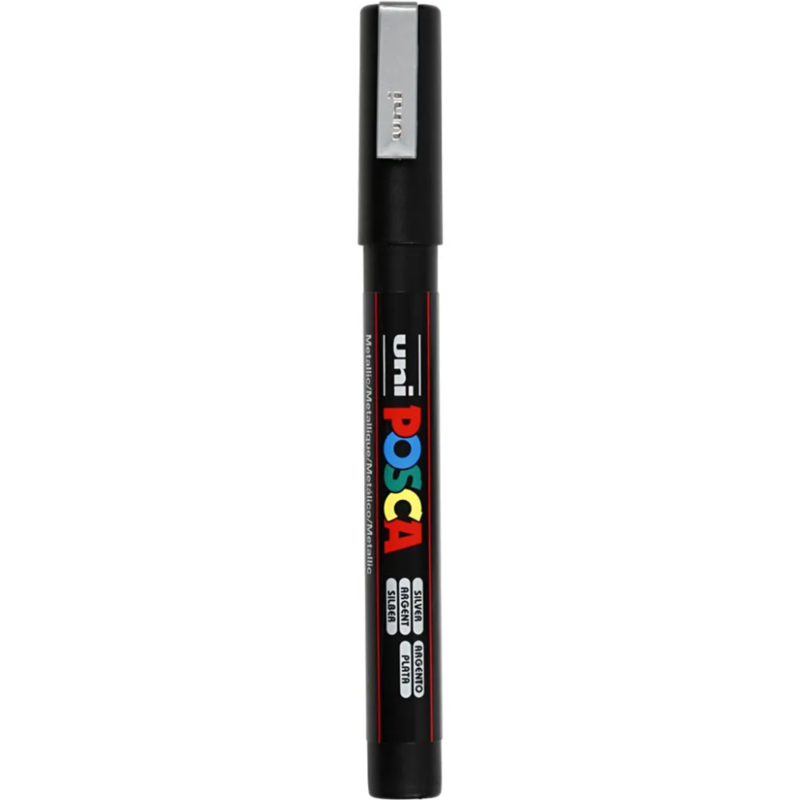 Posca Tusch, 0.9-1.3 mm, 1 stk. Sølv