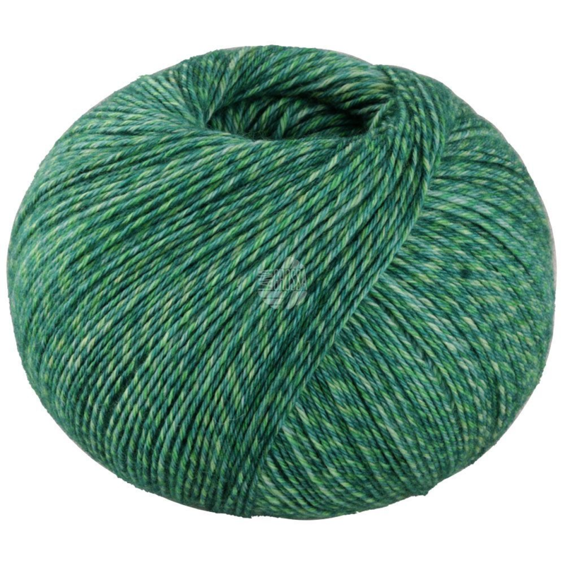 Lana Grossa Vintage Socks 1015 Mørk-/gulgrøn/petrol meleret