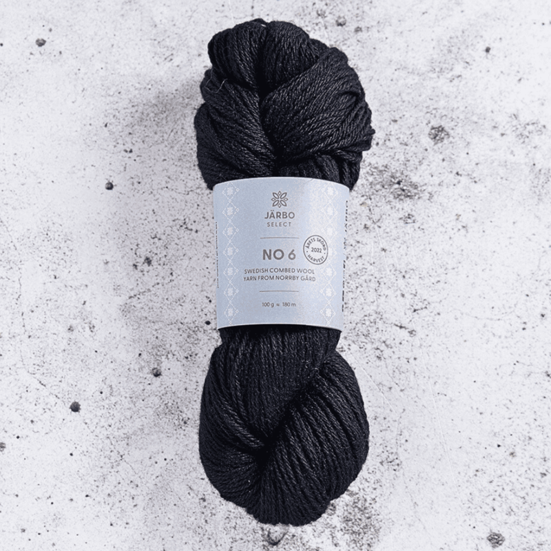 Järbo Select No 6 Swedish Combed Wool 52 General black