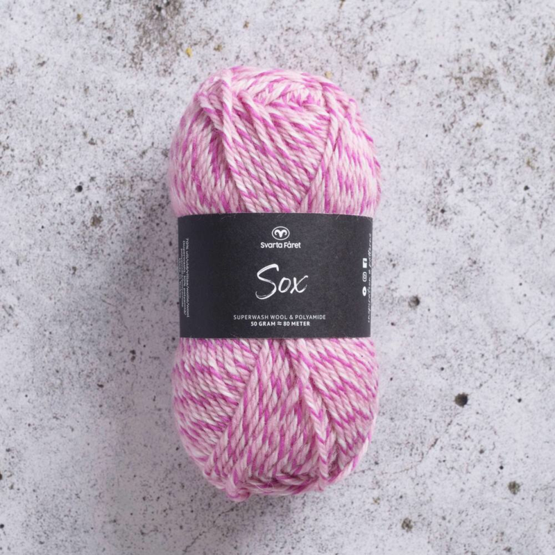 Svarta Fåret Sox 50 g 010 Naturlig fuchsiaslik