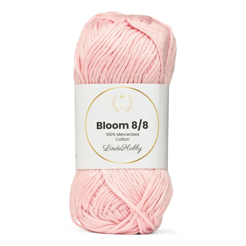 LindeHobby Bloom 8/8 Mercerized Cotton 09 Lyserød