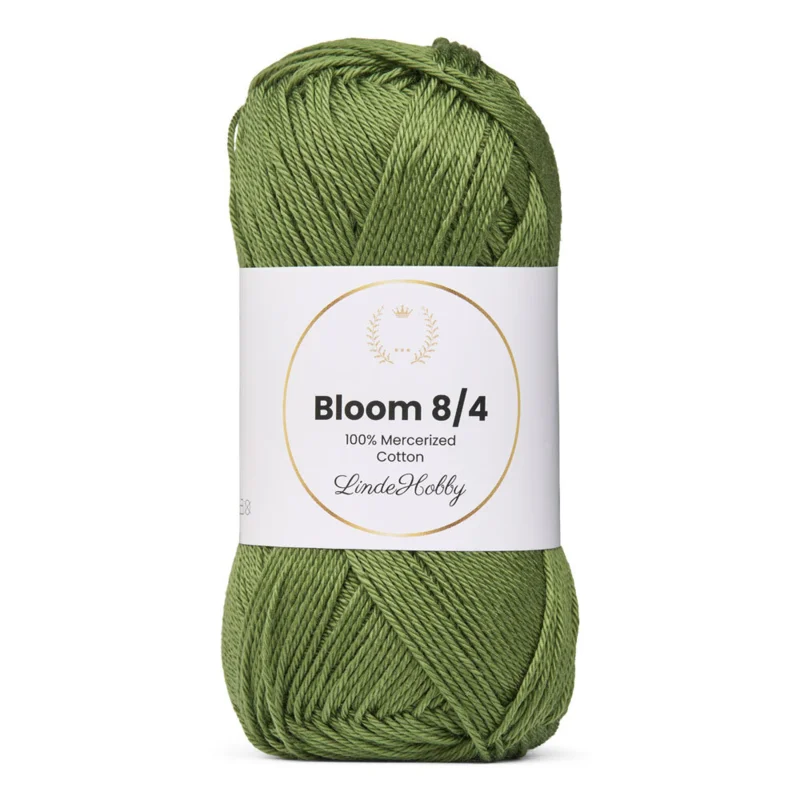LindeHobby Bloom 8/4 Mercerized Cotton 20 Olivengrøn