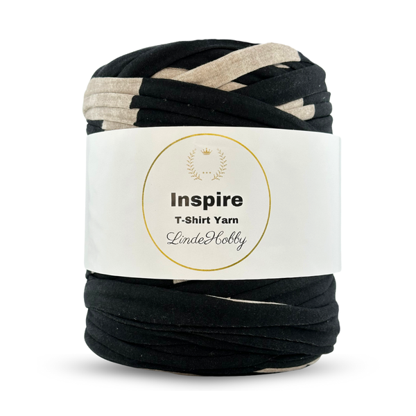 LindeHobby Inspire Print 96 Sorte og brune striber