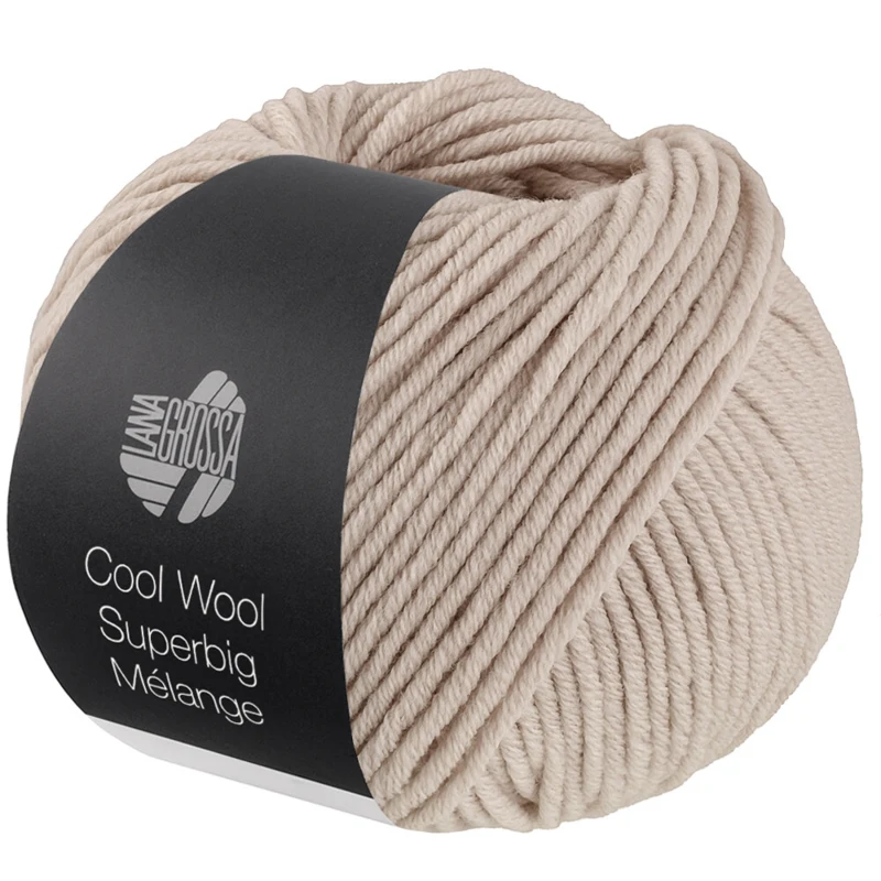 Lana Grossa Cool Wool Superbig 232 Gråbeige meleret