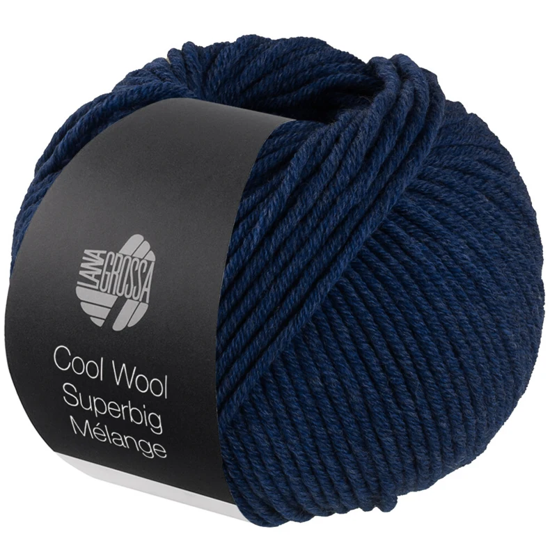 Lana Grossa Cool Wool Superbig 225 Natblå meleret