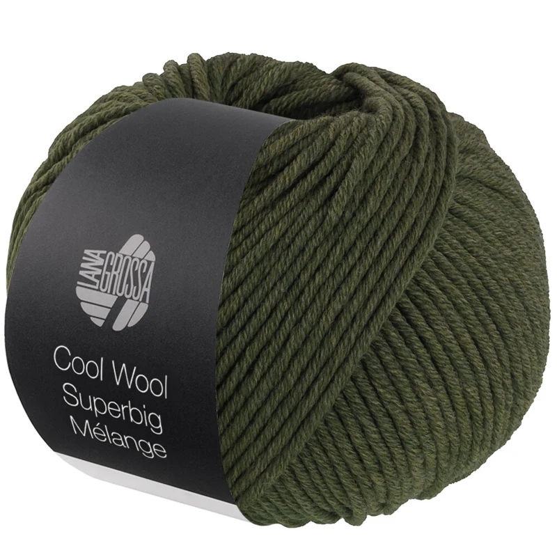 Lana Grossa Cool Wool Superbig 228 Loden grøn meleret