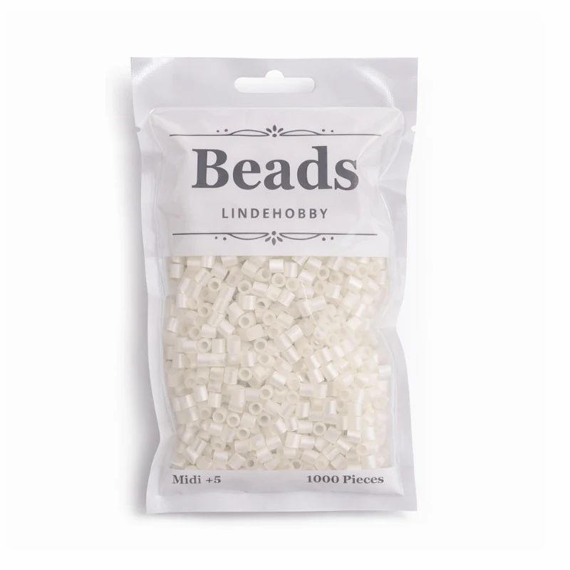 LindeHobby Beads Pearl 08 Hvid