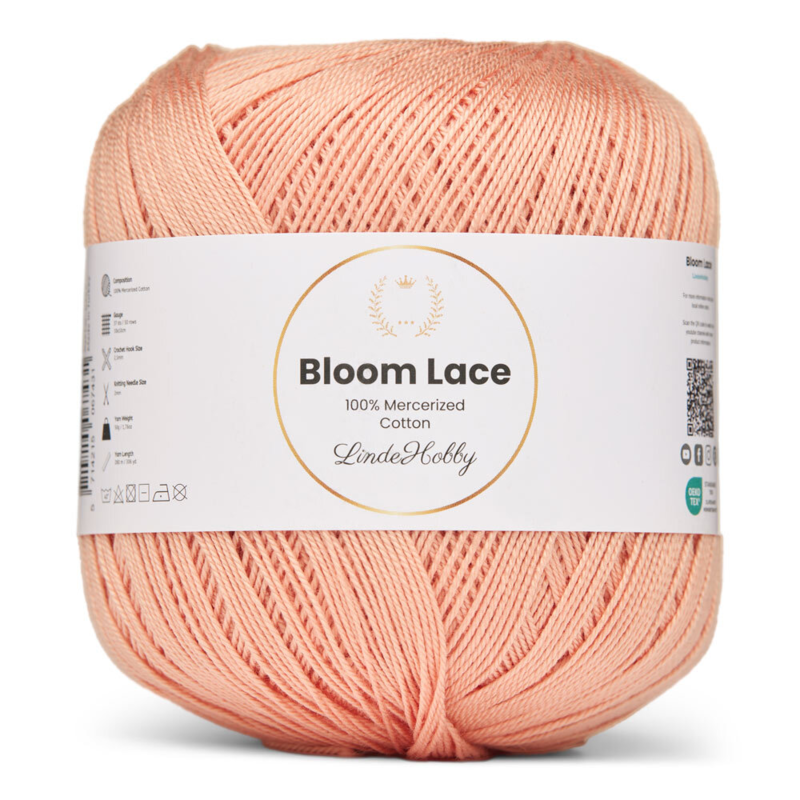 LindeHobby Bloom Lace Mercerized Cotton 32 Abrikos