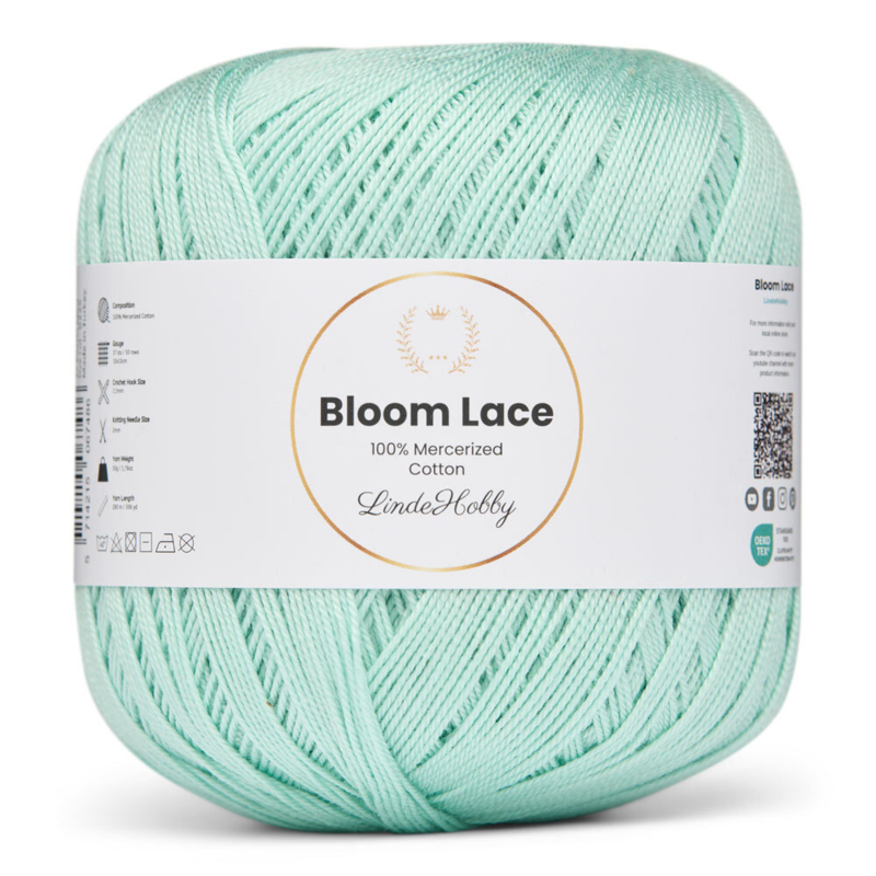 LindeHobby Bloom Lace Mercerized Cotton 37 Pastelmint