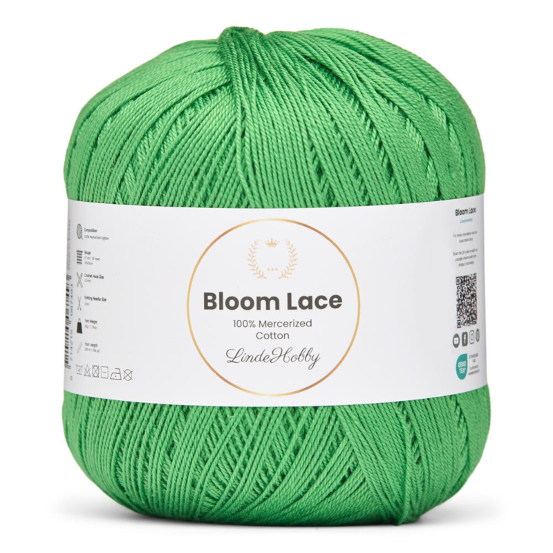 LindeHobby Bloom Lace Mercerized Cotton 38 Grøn