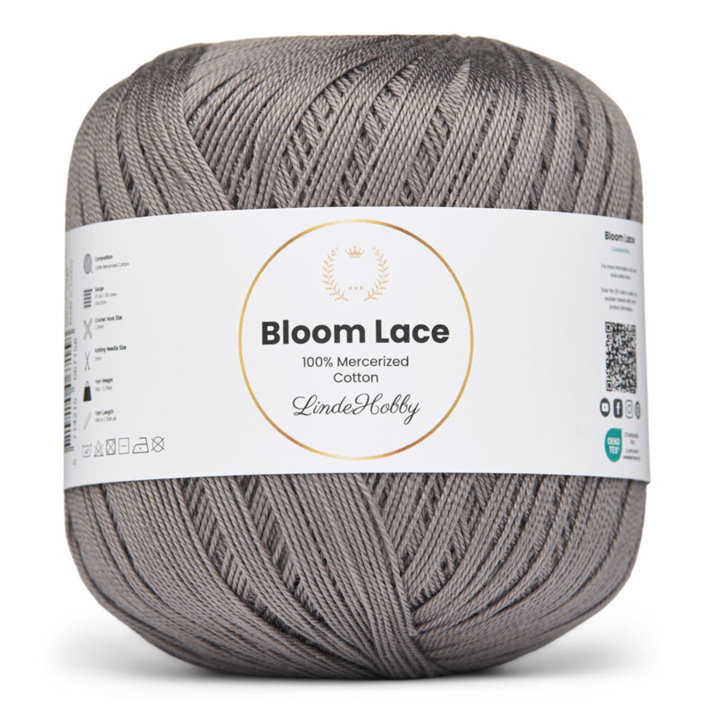 LindeHobby Bloom Lace Mercerized Cotton 04 Røget