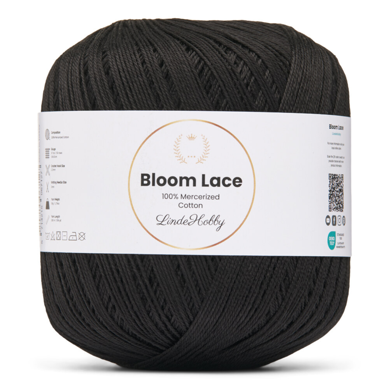 LindeHobby Bloom Lace Mercerized Cotton 01 Sort