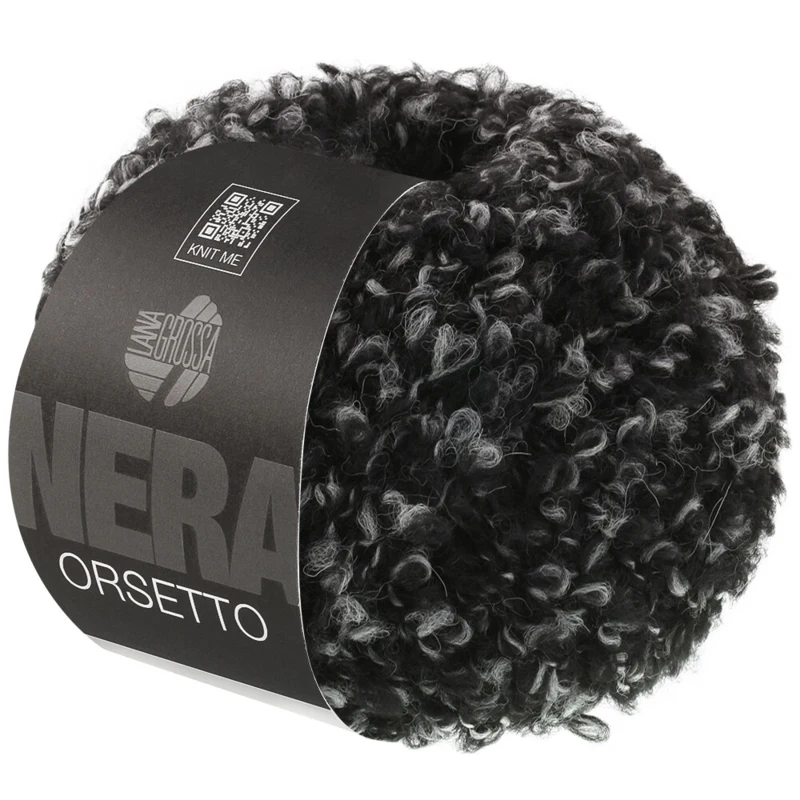 Lana Grossa Orsetto 106 Sort/Grå