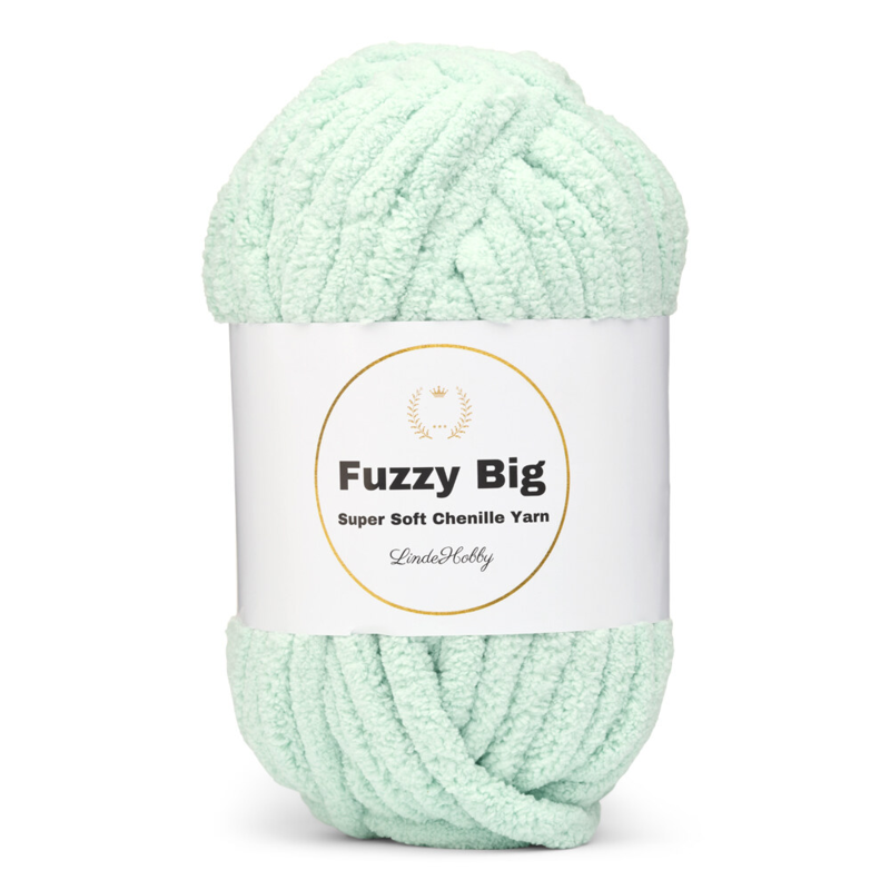 LindeHobby Fuzzy Chenille BIG 03 Mintgrøn