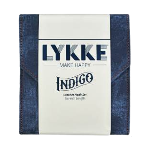 LYKKE Hæklenålesæt Indigo, Blå, 15 cm