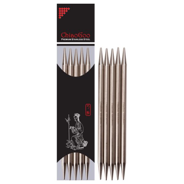 ChiaoGoo Strømpepinde Rustfrit Stål (15 og 20 cm)