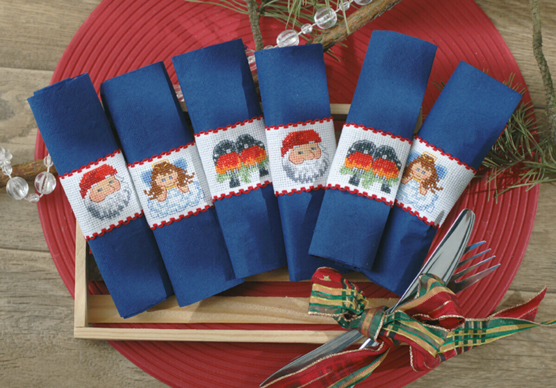 Broderikit Servietringe Ø 6 cm