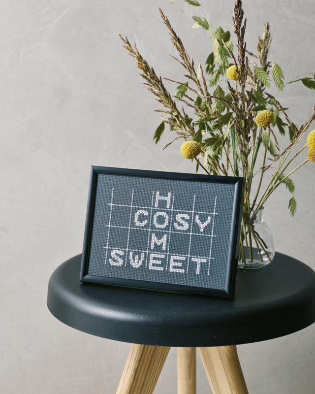 Broderikit Cosy sweet home 18x13 cm