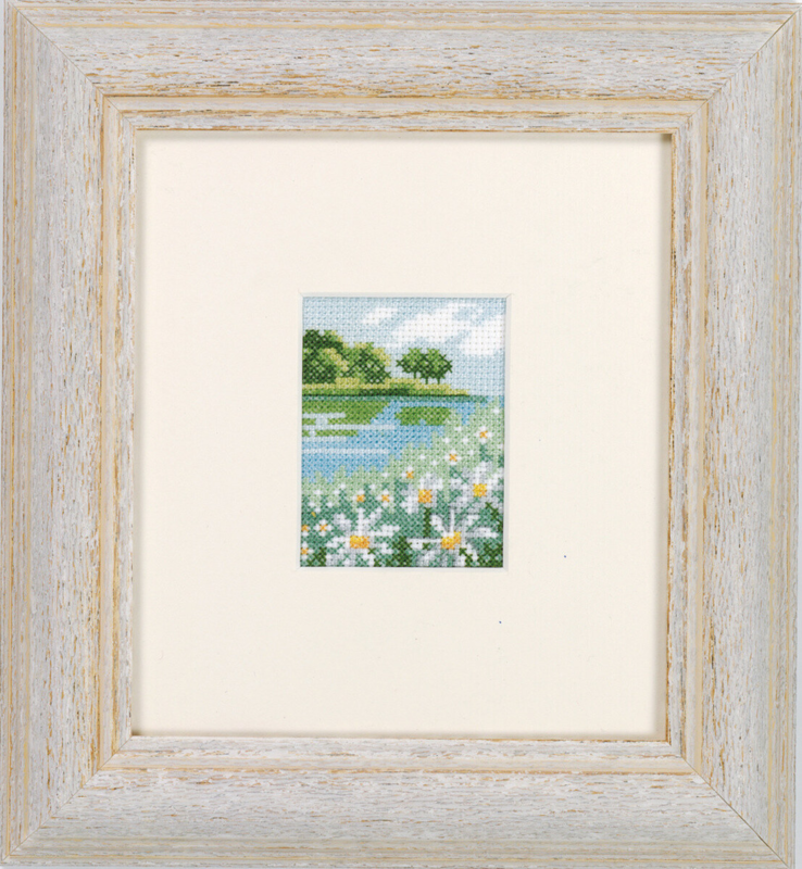 Broderikit Margerit-mark 6,5 x 5 cm