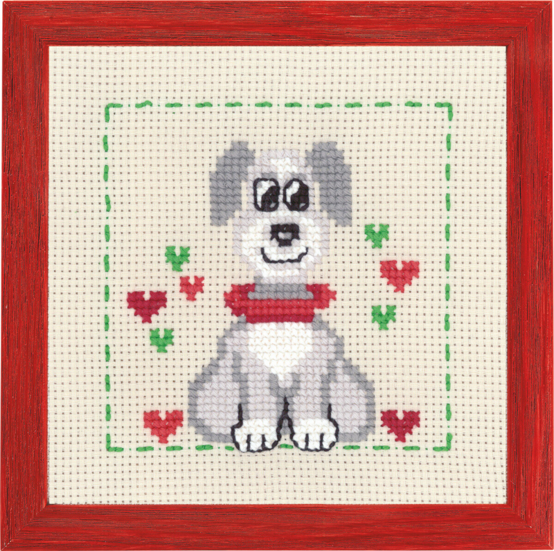 Broderikit MFK Hund R/5387 19 x 19 cm