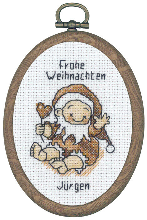 Broderikit Siddende nisse m/5961/60 7x9 cm