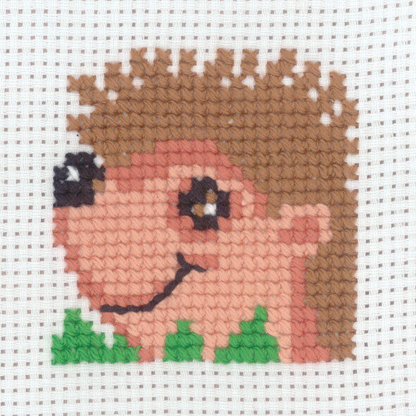 Broderikit Pindsvin 8 x 8 cm