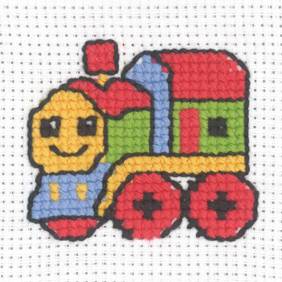 Broderikit Tog 8 x 8 cm