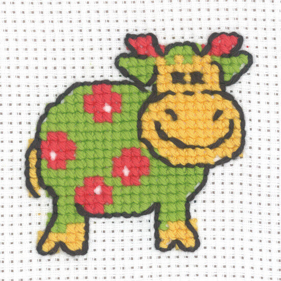 Broderikit Ko 8 x 8 cm