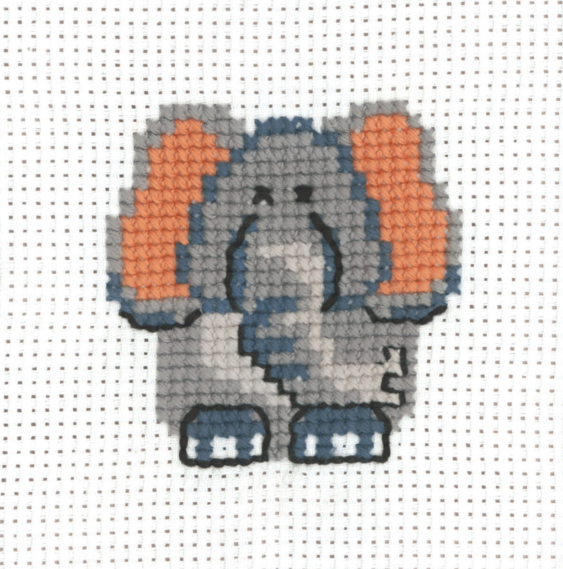 Broderikit MFK Elefant 8 x 8 cm