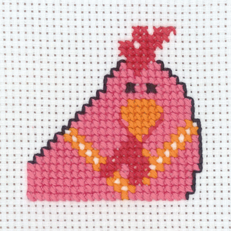 Broderikit Høne 8 x 8 cm