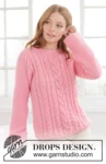267-13 Pink Marshmallow Sweater by DROPS Design
