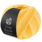 Lana Grossa Cosy Socks Soft Stripes 111 Gul/æggeblommegul/safrangul