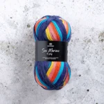 Svarta Fåret Sox Merino 4 ply 22 Blå helgener