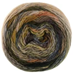 Lana Grossa Colorissimo 215 Orangebrun/Sølv-/Lysegrå/Lysbeige/Blå-/Stålgrå/Mos-/Skovgrøn