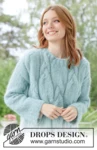 266-23 Knotted Vine Sweater by DROPS Design