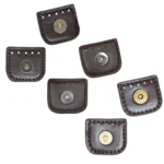 Go Handmade Magnet Tryklås 4 cm Mørk brun med  guld, sølv og bronze