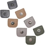 Go Handmade Magnet Tryklås 4 cm Grå, abrikos, beige og grøn med sølv
