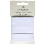 Go Handmade Elastik Bånd: 3 m x 20 mm, Hvid